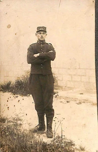 76 AUZEBOSC CARTE POSTALE PHOTO GUERRE 14/18 MILITAIRE RENE MAIGNAN 1915 - Bild 1 von 2