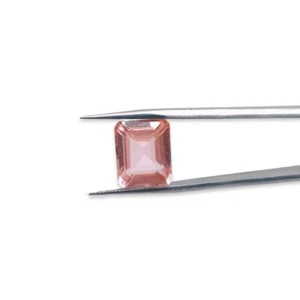 Morganite loose gemstone emerald cut 8-11 ct - Picture 1 of 3