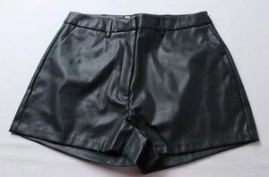 ASOS Women's Hourglass Tailored Faux Leather Micro Shorts BL1 Black US: 6 UK: 10 - Picture 1 of 3
