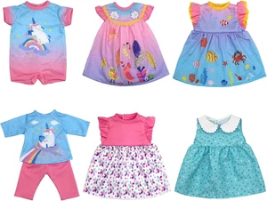 6 Pack Doll Clothes for 13-16 Inch Baby Dolls, Dress for 13-16 Inches Dolls, Com - Picture 1 of 12