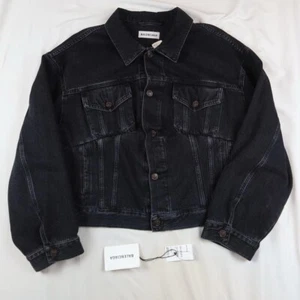 Balenciaga Swing Denim Jacket Black Size 40 New - Picture 1 of 4