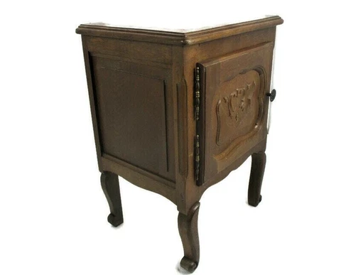 Louis XVI style Bedside End Side Table Hallway Cabinet Nightstand Wood Cover