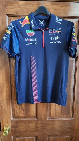 NWT Castore Men’s Oracle Red Bull Racing 2023 Team Polo Night Sky Color Medium Cover