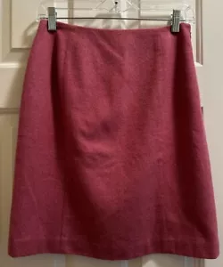 90s Vtg Ann Taylor Womens 4P Mini Skirt Petite Rose Color Wool/Nylon Blend Lined - Picture 1 of 4