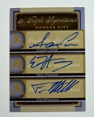 2012 Upper Deck Triple Signatures Crow Hosmer Melville Auto AR84 - Image 1 of 2