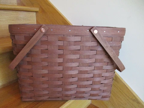 Longaberger Rich Brown Magazine Basket & Protector Set 2009 *shipping included!* Cover