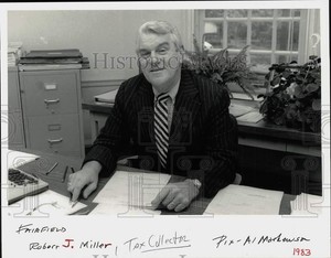 1983 Press Photo Fairfield tax collector Robert J. Miller - ctca03192