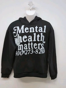 Sudadera con capucha manga larga estampada gráfica negra mediana Mental Health Matters 8002738255 - Imagen 1 de 6