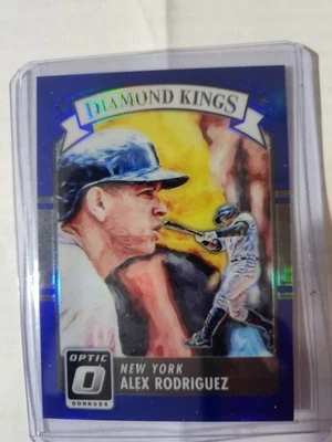 2016 Panini Donruss Diamond Kings Alex Rodriguez 004/199 Blue Border - Image 1 of 2