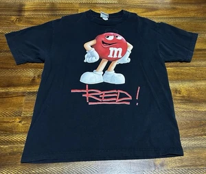 2011 M&M MM Red Character Candy Snack Promo T-Shirt Size Large They Do Exist - Picture 1 of 8
