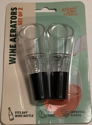 Aireadores de vino Core Home se adaptan a cualquier botella de vino sin goteo/fugas (juego de 2) sin BPA Foto 1 de 4