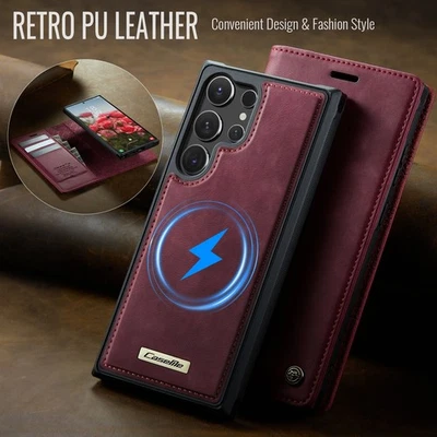 For Samsung Galaxy S25 Ultra/S24 Removable 2in1 Card Wallet Magnetic Phone Case - Image 1 of 4