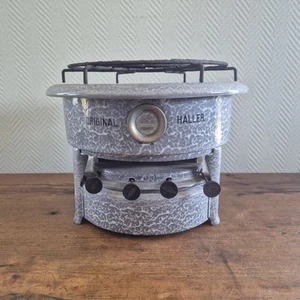 Vintage. HALLER Enamelware Stove Kérosene 4-wick Enamel camping cooker Paraffin - Imagen 1 de 8