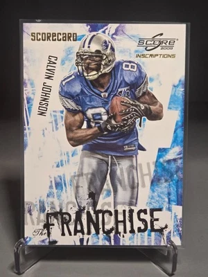 2009 Score Inscriptions The Franchise Calvin Johnson /100 Detroit Lions - Image 1 of 3