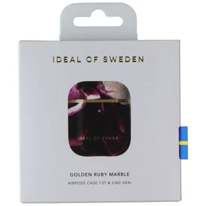 iDeal of Sweden Case for AirPods 1st Gen & 2nd Gen - Golden Ruby Marble - Picture 1 of 3