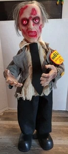 Halloween 28" Animated Zombie Erie Sounds & Eyes Light Up Motion Activated Video - Picture 1 of 24
