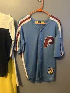 Vintage Majestic Cool Base Philadelphia Phillies jersey Powder Blue Segura L - Picture 1 of 6