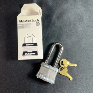 (QTY 6) Master Lock Padlock Keyed Alike Long Shackle Rectangular 3KALH Key#0536 - Picture 1 of 8