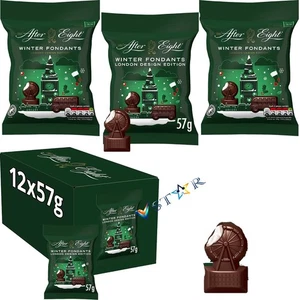 After Eight Winter Fondants Dark Mint Chocolate Bag 57g Christmas Treat - Picture 1 of 5