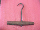 F1 Antique vintage farm tool agriculture bale hook Square nut wood handle wooden