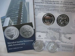 SLOWAKEI 2013 10 EURO SILBER MÜNZE COIN ST BU - NATIONALBANK - MIT GEDENKBLATT ! - Picture 1 of 4