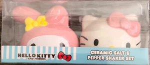 Hello Kitty Ceramic Salt Pepper Shaker Hello Kitty Mimi Sister Sanrio NEW - Picture 1 of 5