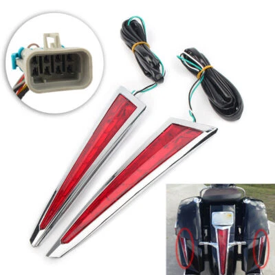 2x Luz Trasera LED Lateral Alforja Trasera Diente de Sable para Victory Cross Roads Magnum Foto 1 de 4