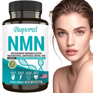 NMN - Trans-Resveratrol, Grape Seed, Hyaluronic Acid, Biotin, Vitamine E - Picture 1 of 13