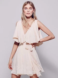 New Free People Sylvia Mini Dress Peach Size XS $168 - Picture 1 of 12