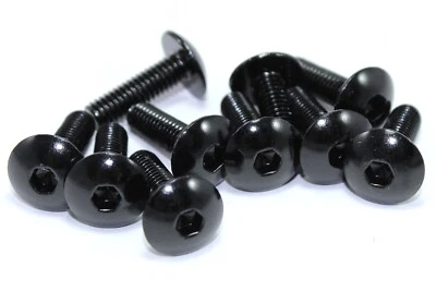 SPEEDY FASTENERS Confezione da 10 m6 x 20 mm bulloni carenatura alluminio anodizzato nero viti bullone moto
