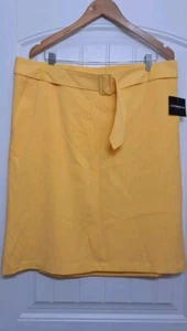 Falda lápiz para mujer Liz Claiborne tiro medio amarillo claro al sol, talla 16 - Imagen 1 de 12