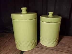 Rare Vintage Chantal Green Ceramic Jars - Picture 1 of 20