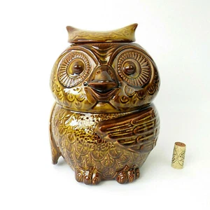 Vintage MCM McCOY OWL Keramik Keksdose goldbraun 204 USA 60er Retro - Bild 1 von 12