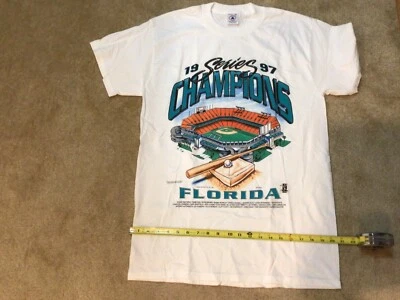 Florida Marlins 1997 Baseball World Series Champion T-Shirt Adult Medium - Image 1 of 4