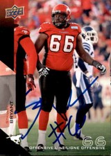 Stanley Bryant Signed 2014 Upper Deck CFL Football card #20 Calgary Stampeders