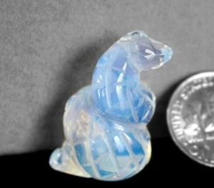 Figura fetiche tótem curativo serpiente en espiral gema serpiente opalita miniatura 9783 - Imagen 1 de 3
