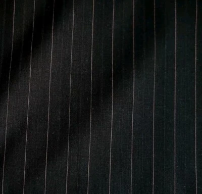 Traje de lana italiano negro con berenjena marrón a rayas Super 150s - ¡Diseñador! Foto 1 de 4