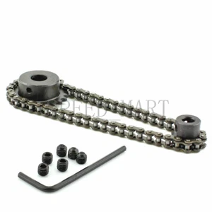 04C #25 25H 10T 20T Sprocket Set Kit Metal Pilot Motor Roller Chain Ratio 1:2 - Picture 1 of 5