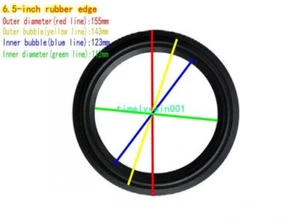 1pcs 6.5" inch Speaker rubber Edge Speaker surround Audio repair ripple Punching - Picture 1 of 9