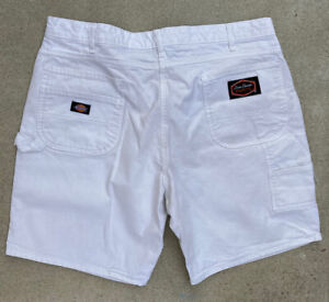 Men's Dickies White Dunn Paint Carpenter Shorts 40 Workwear STAINED RN20697