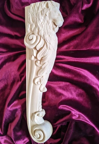 Large Wooden Corbel, Kitchen island, Fireplace Surround , gothic lion 18" Cover