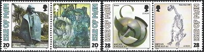 Isla de Man 1993 Sg 563/566 Europa. Arte contemporáneo de Bryan Kneale MNH Foto 1 de 2