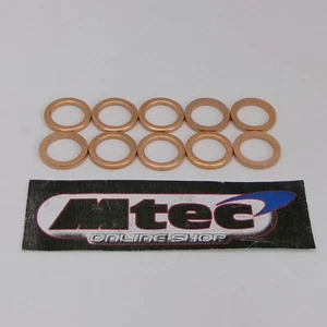 10x 10mm M10 3/8 Copper Washers To Suit Banjo Bolts Brake Pipes - Picture 1 of 2