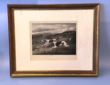 Engraving in Colors Philip Reinagle (1749-1833) British Fox Hounds 5.75" x 7.75"