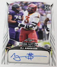 MJ ANDERSON 2023 LEAF DRAFT ROOKIE WHITE AUTO SEAHAWKS #BA-MJA
