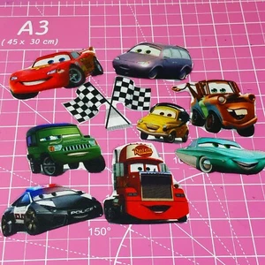 Cars Fabric Iron-On Applique Patches For Kids, Jacket Cartoon - Picture 1 of 13
