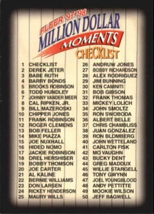 1997 Fleer Baseball "Million Dollar Moments" Insert Cards - Picture 1 of 88