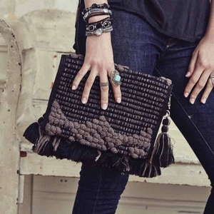 NUEVO HIPANEMA X AMENAZAPIH Bolso de Mano Tejido Negro "PHILLY" -OFERTA - Imagen 1 de 1