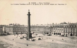 Columna Vendome, Place Vendome, PC vintage París Francia - Imagen 1 de 2