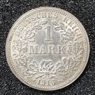 1 Mark Stück 1916 F Deutsches Reich Reichsadler alte Kaiserreich Silber Münze